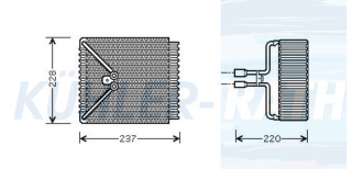 Verdampfer passend fr Ford