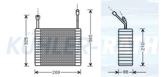 Verdampfer passend fr Ford