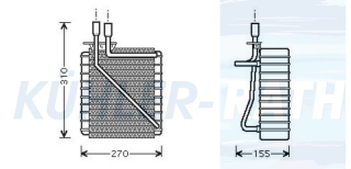 Verdampfer passend fr Ford