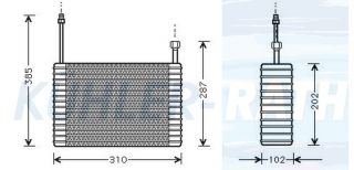 Verdampfer passend fr Ford