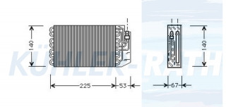 Verdampfer passend fr Mercedes-Benz