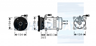 Kompressor passend fr Caterpillar