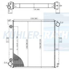 Wasserkhler passend fr Mitsubishi/Caterpillar