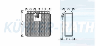 Verdampfer passend fr Toyota