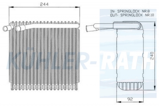 Verdampfer passend fr Volvo