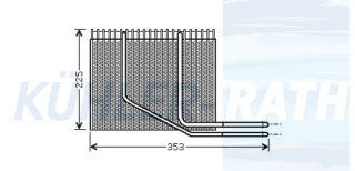 Verdampfer passend fr Renault