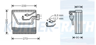 Verdampfer passend fr Mitsubishi