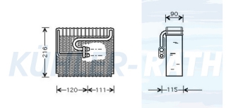 Verdampfer passend fr Daewoo