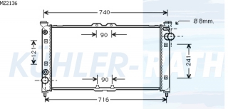 Wasserkhler passend fr Mazda