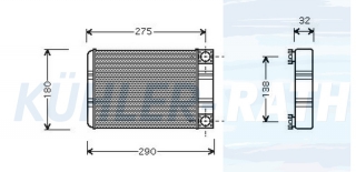 Heizkhler passend fr Mercedes-Benz