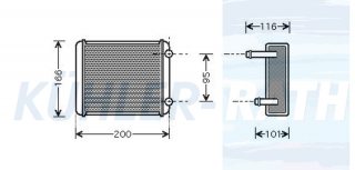 Heizkhler passend fr Nissan