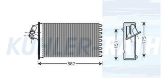 Heizkhler passend fr Mercedes-Benz