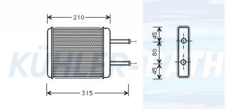 Heizkhler passend fr Kia