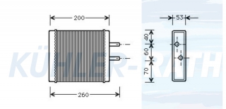 Heizkhler passend fr Kia