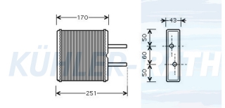 Heizkhler passend fr Kia