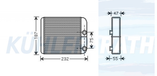 Heizkhler passend fr Mitsubishi