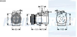 Kompressor passend fr Hyundai/Kia