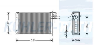 Heizkhler passend fr Chrysler