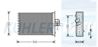 Heizkhler passend fr Chrysler