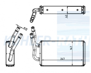 Heizkhler passend fr Ford