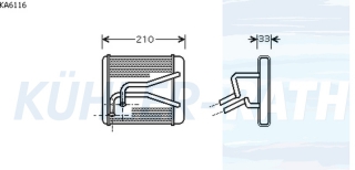 Heizkhler passend fr Kia