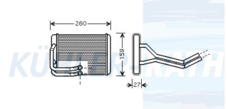 Heizkhler passend fr Hyundai