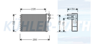 Heizkhler passend fr Chrysler