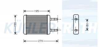 Heizkhler passend fr Hyundai