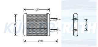 Heizkhler passend fr Hyundai