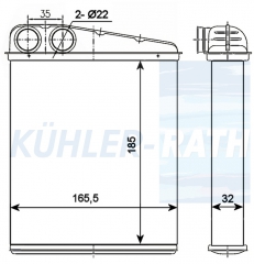 Heizkhler passend fr Mercedes-Benz/Mini