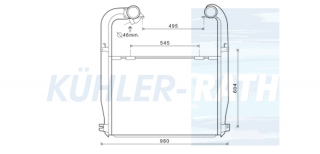 Ladeluftkhler passend fr Scania