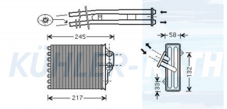 Heizkhler passend fr Fiat