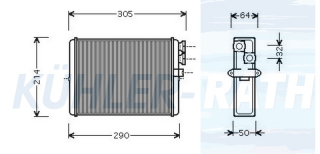 Heizkhler passend fr Volvo