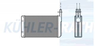 Heizkhler passend fr Saab