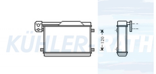 Heizkhler passend fr Saab
