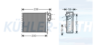 Heizkhler passend fr Dacia
