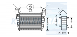 Ladeluftkhler passend fr VW/Skoda