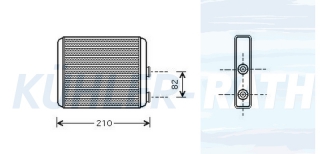Heizkhler passend fr Opel