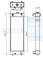 Wasserkhler passend fr Kobelco/New Holland