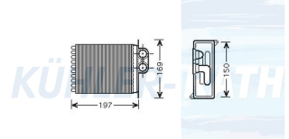 Heizkhler passend fr Mercedes-Benz