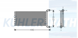 Heizkhler passend fr Mercedes-Benz