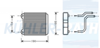 Heizkhler passend fr Audi