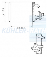 Heizkhler passend fr Fiat