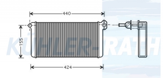 Heizkhler passend fr Mercedes-Benz