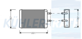 Heizkhler passend fr Opel
