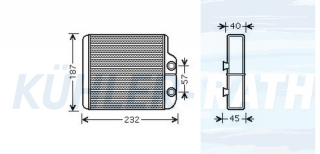 Heizkhler passend fr Toyota