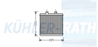 Heizkhler passend fr Mercedes-Benz