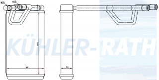 Heizkhler passend fr Nissan