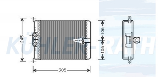 Heizkhler passend fr Mercedes-Benz