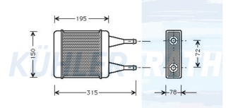 Heizkhler passend fr Nissan